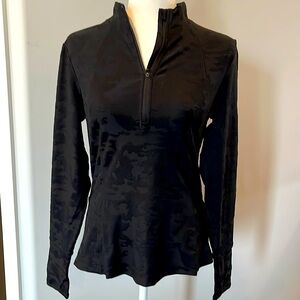 NWT Spyder 1/4 Zip Black Camo Long Sleeve Sz Medium